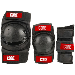 Protectores CORE Junior Skate 3-pack negro XXS