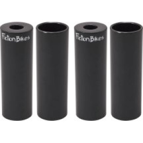 Fiction Steel Freestyle BMX Pegs (Negro|Paquete de 4)