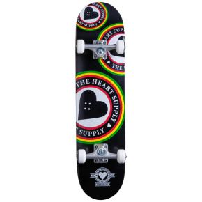 Heart Supply Orbit Logo Skateboard Completo (7.75"|Negro/Blanco/Rojo)