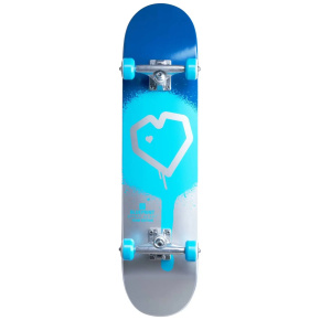 Juego de monopatín Blueprint Spray Heart V2 (7.75"|Azul/Plata)