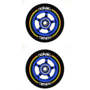 Ruedas Nokaic 100mm NEGRO / AZUL 2pcs