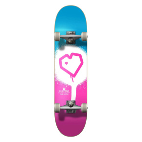 Blueprint Spray Heart V2 Skateboard Completo (7.25"|Rosa/Blanco/Azul)