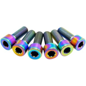 Tornillos de potencia TLC Fit/S&M Titanio BMX (Arco Iris)