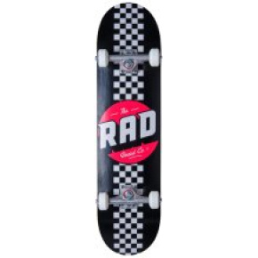 Juego de monopatín RAD Checker Stripe (8"|Negro)