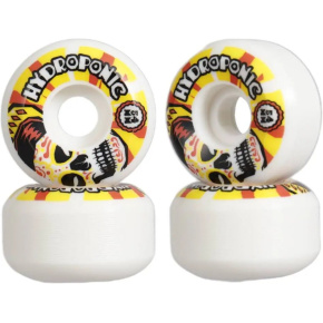 Calavera mexicana hidropónica 2.0 Juego de 4 ruedas de skateboard (54 mm|Blanco/Naranja)