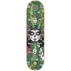 Calavera mexicana hidropónica 2.0 Patineta (8"|Catrina Verde)