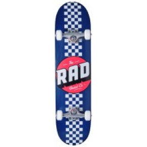 Juego de monopatín RAD Checker Stripe (7.75"|Azul marino)