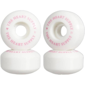 Heart Supply Clean Heart - Ruedas para patines (4 unidades, 51 mm, color blanco y rosa)