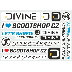 Scootshop.cz X Divine L hoja de adhesivos