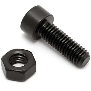 Tornillo y tuerca de abrazadera de asiento BMX de titanio TLC (negro)