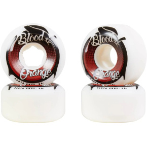 Blood Orange Street Raw Ruedas Cónicas Cruiser 4-Set (57mm|Blanco/Rojo)