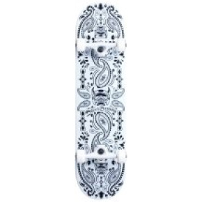 Speed Demons Bandana Skateboard Completo (8.25"|Blanco)