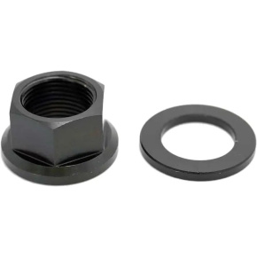 Perno de eje BMX de titanio TLC con espaciador (14 mm | Negro)