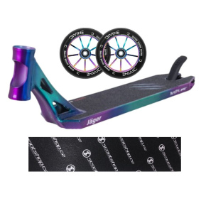 Set Deska Bestial Wolf Jager Crazy 540mm + 2ks koleček Divine 110 mm Spoked Neochrome + Scootshop griptape