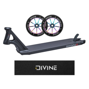 Set Deska Drone Shadow Tapered 533mm + 2ks koleček Divine 110 mm Spoked Neochrome + Divine logo griptape