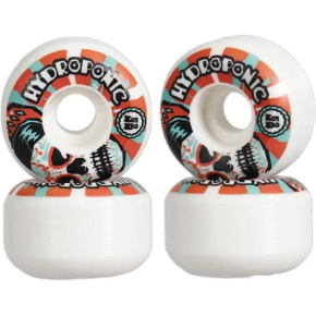 Calavera mexicana hidropónica 2.0 Juego de 4 ruedas de skateboard (52 mm|Blanco/Rojo)