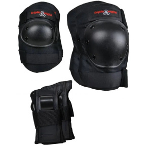 Paquete de 3 protectores Triple Eight (M|Negro)