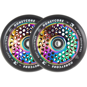 Root Honeycore Juego de 2 ruedas de scooter negras de 110 mm (110 mm | Neochrome)