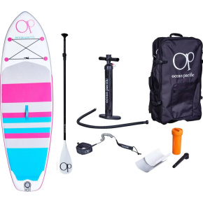 Tabla de paddle hinchable Ocean Pacific Venice All Round 8'6 (Blanco/Gris/Rosa)