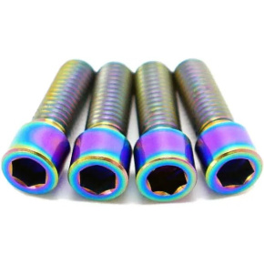 TLC Primo Titanium BMX Pernos de presión del brazo de biela (arco iris)