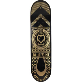 Tabla de skate Blueprint Home Heart (8.125"|Negro/Oro)